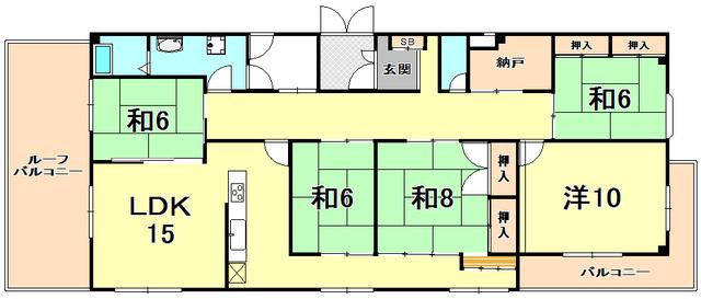 レークヒルI(5SLDK/6階)の間取り写真