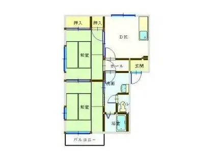 フレグランス二葉2(2DK/1階)の間取り写真