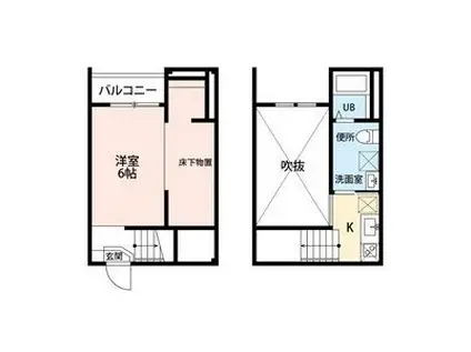 AVANT UNPAS(ワンルーム/2階)の間取り写真