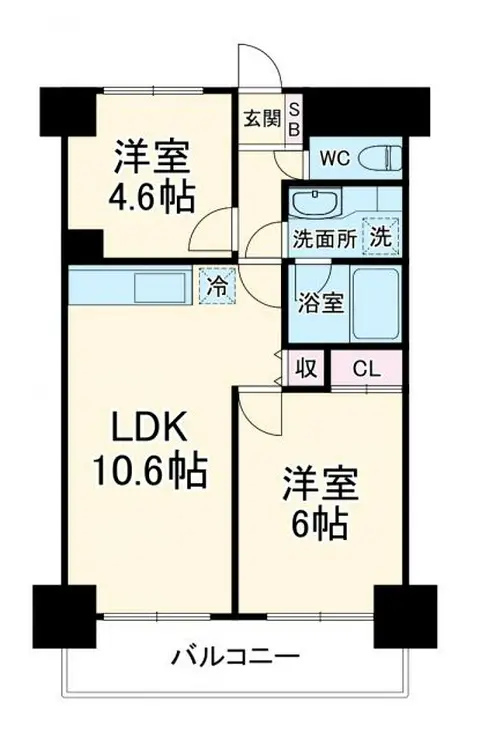 コスモ松戸ステーションビュー 9階階 間取り