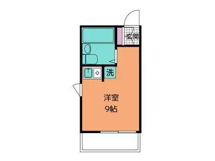 グランドマンション(ワンルーム/2階)の間取り写真