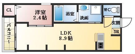 エヌエムキャトフヴァンセット(1LDK/1階)の間取り写真