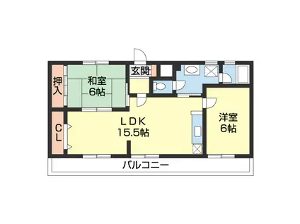 カサデありたか(3DK/4階)の間取り写真