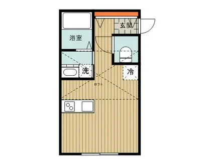 ＪＲ高崎線 桶川駅 徒歩7分 2階建 築1年(ワンルーム/1階)の間取り写真