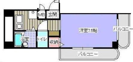 ファーストネット(1K/7階)の間取り写真