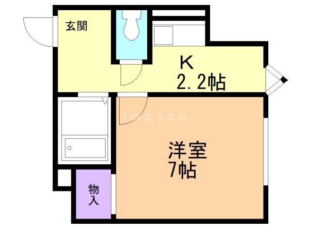 メイユール八甲田(1K/1階)の間取り写真