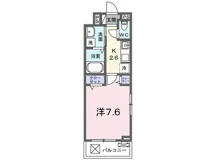 BOSCATO P(1K/3階)の間取り写真