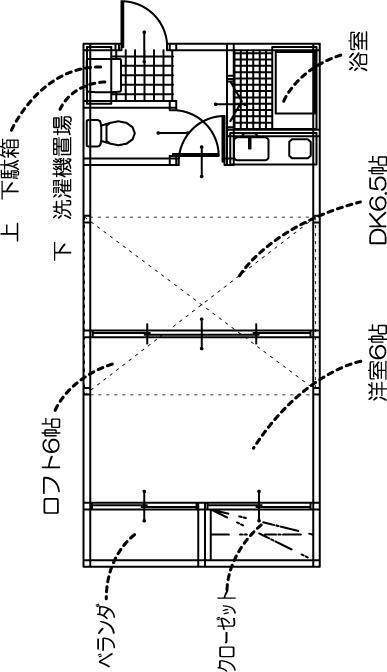 マリンハイツII(1SDK/2階)の間取り写真