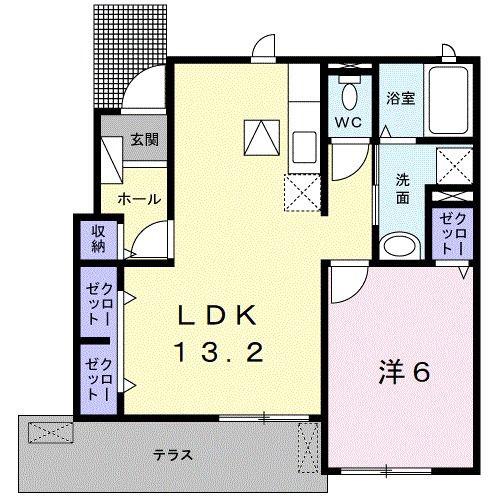 サーレ・春日(1LDK/1階)の間取り写真