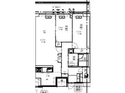 ロイジェント日吉II(2LDK/12階)の間取り写真