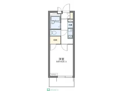 レオパレスカーサGOYA(1K/3階)の間取り写真