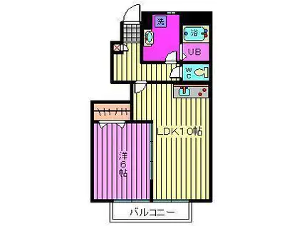 アムールセンタービレッジ II(1LDK/1階)の間取り写真