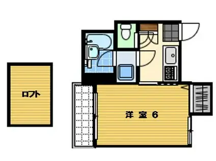 ウィステリア17(1K/3階)の間取り写真