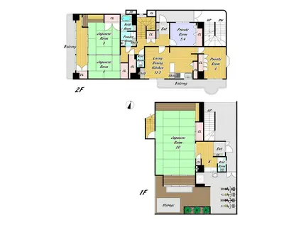 ベルエアー弓ノ木I(5LDK/1階)の間取り写真
