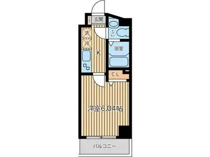 CITY SPIRE上池台(1K/B1階)の間取り写真