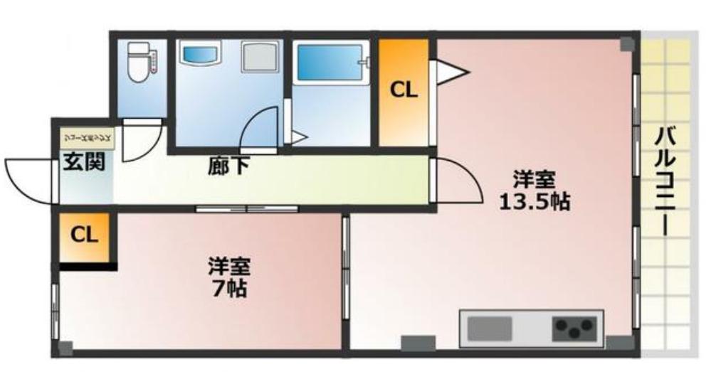 パレス大野(1LDK/3階)の間取り写真