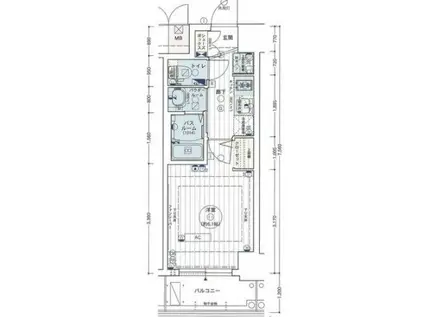 エステムコート名古屋新栄IIIグローリィ(1K/12階)の間取り写真