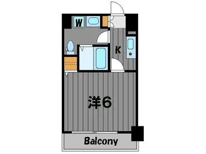 グリフィン横浜セカンドステージ(1K/10階)の間取り写真
