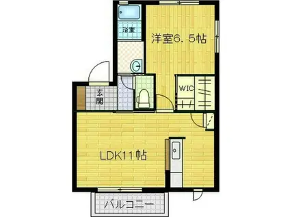 スプリング・ローズ(1LDK/2階)の間取り写真