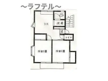 サクラハイツ(2DK/2階)の間取り写真