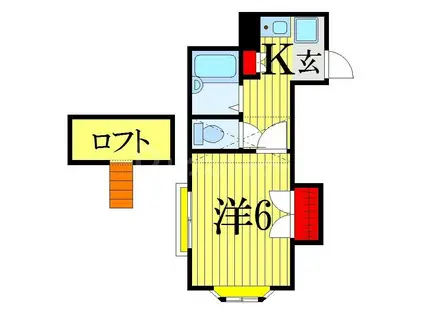 メゾンプチ三國(1K/1階)の間取り写真