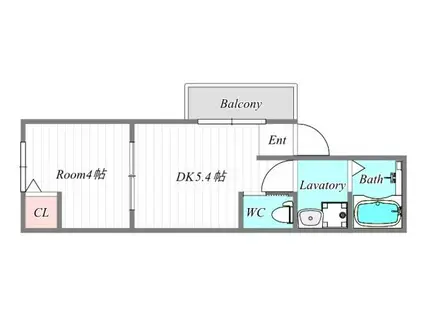 サンエイハイツ玉川(1DK/3階)の間取り写真