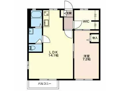 フレグランス壱番館B(2LDK/2階)の間取り写真