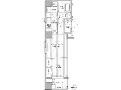 レジェンダリーコート赤羽(1LDK/2階)の間取り写真