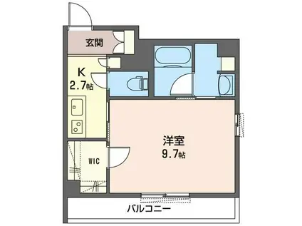 シャーメゾンプルーシャ(1K/1階)の間取り写真