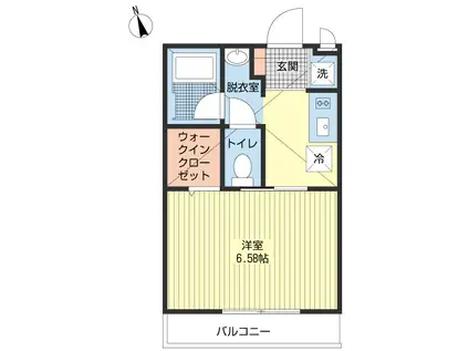 メゾンあき(1K/2階)の間取り写真