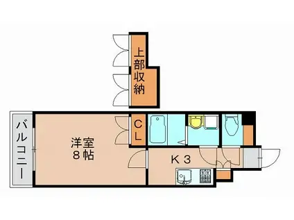 NO.87 MARIAGE STATION CLUB ORIENT B(1K/14階)の間取り写真