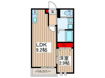 蓮田市東2丁目(1LDK/1階)の間取り写真