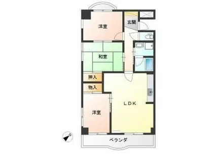 コンフォートヴィラI(3LDK/1階)の間取り写真