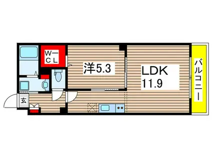 ミリアビタ大森台(1LDK/2階)の間取り写真
