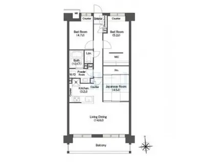 コンフォリア高島平(3LDK/4階)の間取り写真