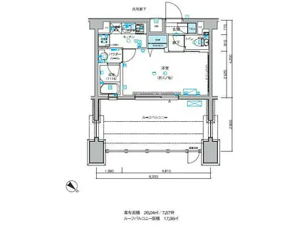 メインステージ小竹向原(1K/7階)の間取り写真