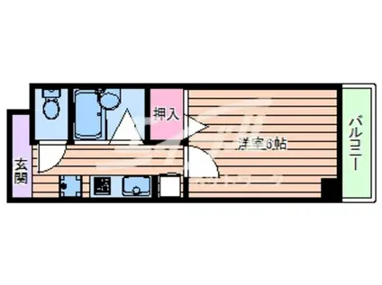 こすもらいふII(1K/3階)の間取り写真