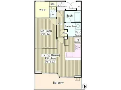 プロスペリテ(1LDK/3階)の間取り写真