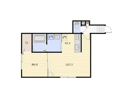 レネシス ワン(1LDK/2階)の間取り写真