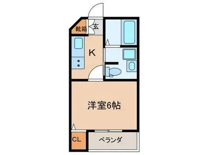 フォスター(1K/1階)の間取り写真