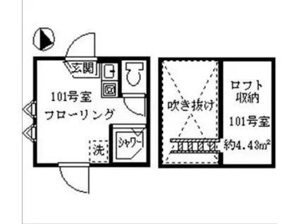 ソフィアシュガー(ワンルーム/2階)の間取り写真