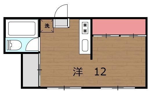 ライトヒルズ橘(ワンルーム/5階)の間取り写真