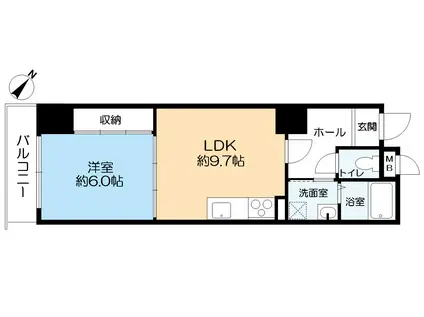 ヴィヴラサンク(1LDK/6階)の間取り写真