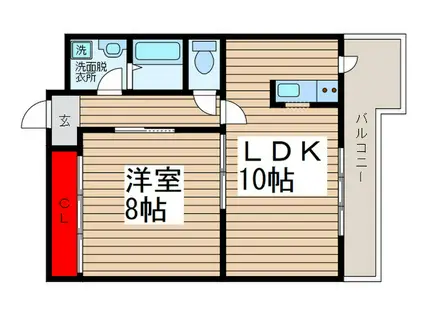 SAINTWISH(1LDK/3階)の間取り写真
