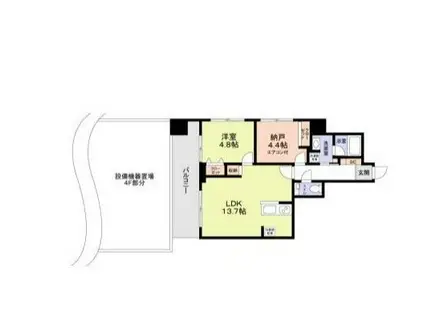 アエルグラン相模大野(1SLDK/4階)の間取り写真