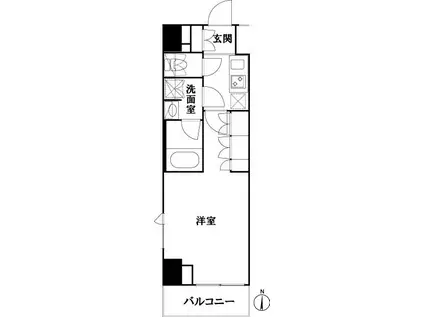 ルーブル池袋弐番館(1K/6階)の間取り写真