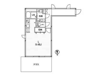 パセオ東新宿(ワンルーム/2階)の間取り写真