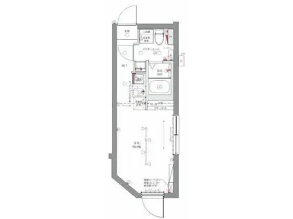 MAXIV CROS 門前仲町(ワンルーム/3階)の間取り写真