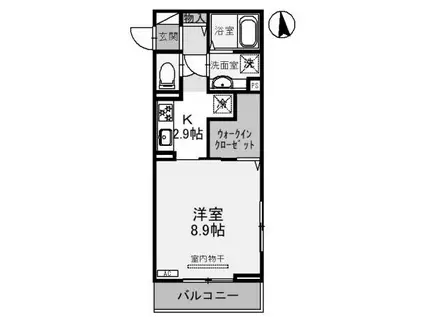 ステンルークス(1K/2階)の間取り写真