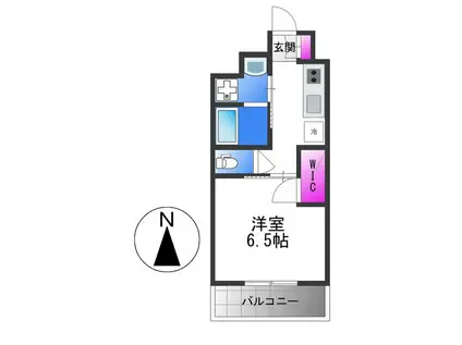 REST HIRANO(1K/9階)の間取り写真